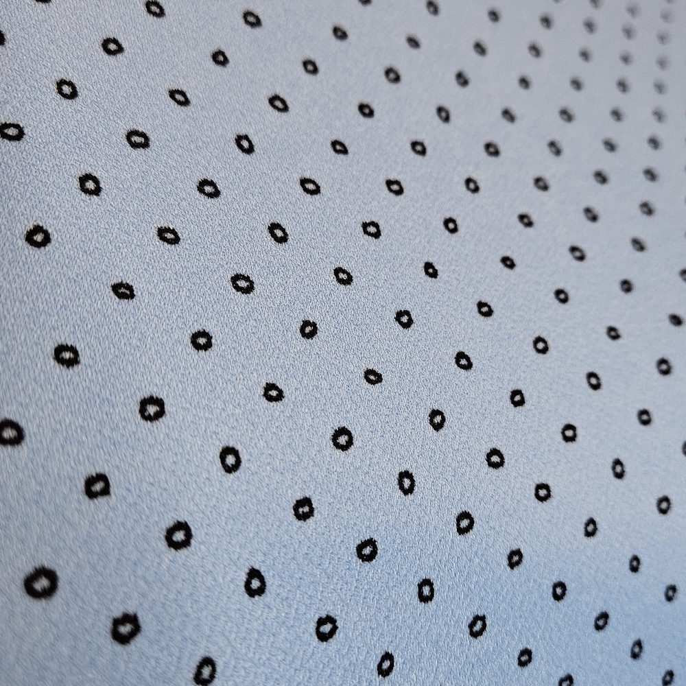 Elle Light Blue With Polka Dots Women's Top - Size Large - Picture 2 of 5